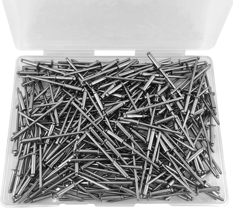 ALLCLEAN 240 Pcs 1/8"x1/2" Stainless Steel Blind Pro Rivets,3.2 x 12mm Pop Rivets,Stainless Steel Grip and Stainless Steel Mandrel - Image 5